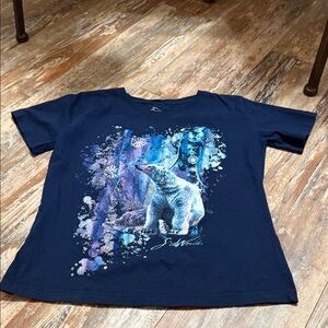 Sea World Navy Polar Bear Graphic Tee sz medium